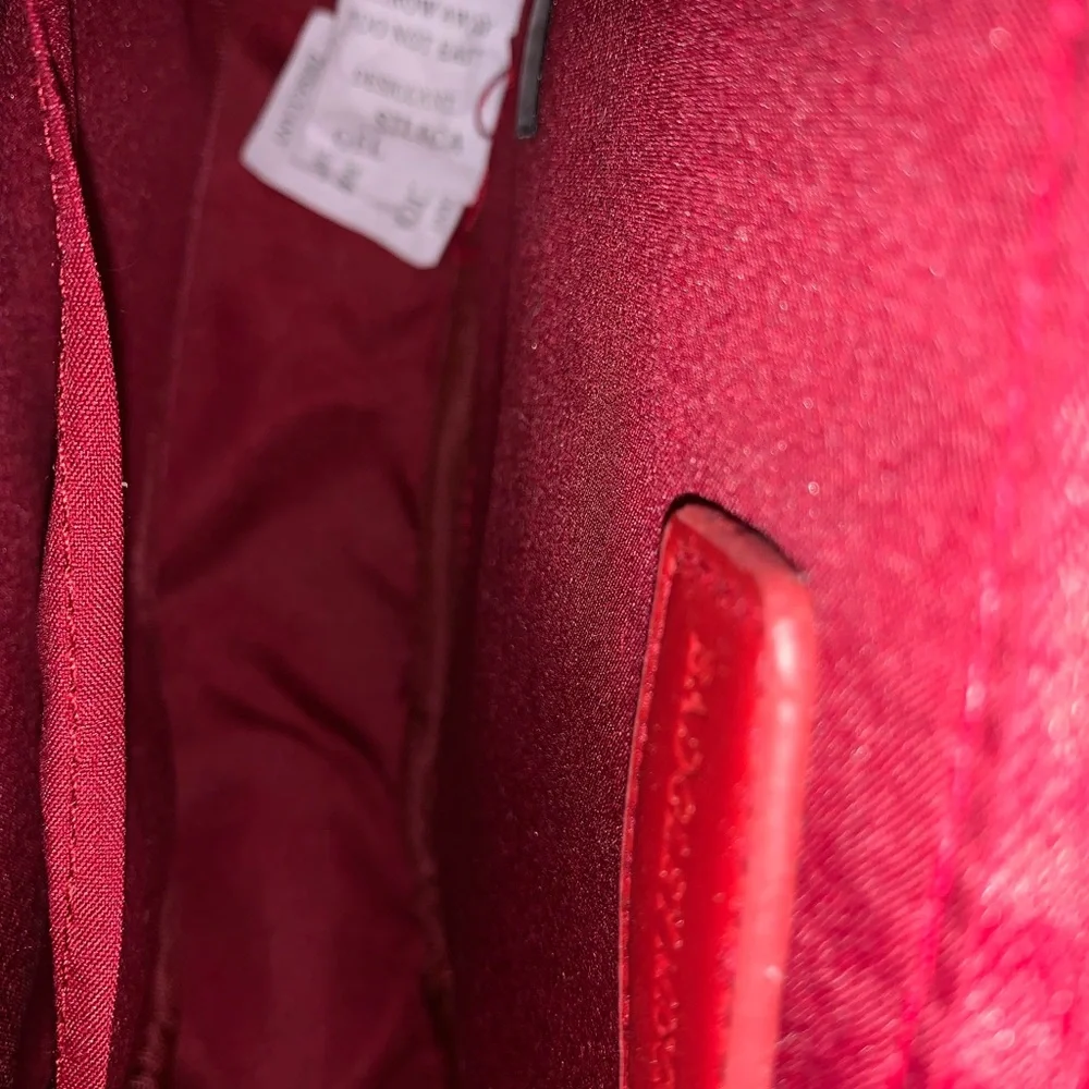 Badgley Mischka Vegan Leather Red Mini Studded Backpack NWT. - Picture 14 of 16